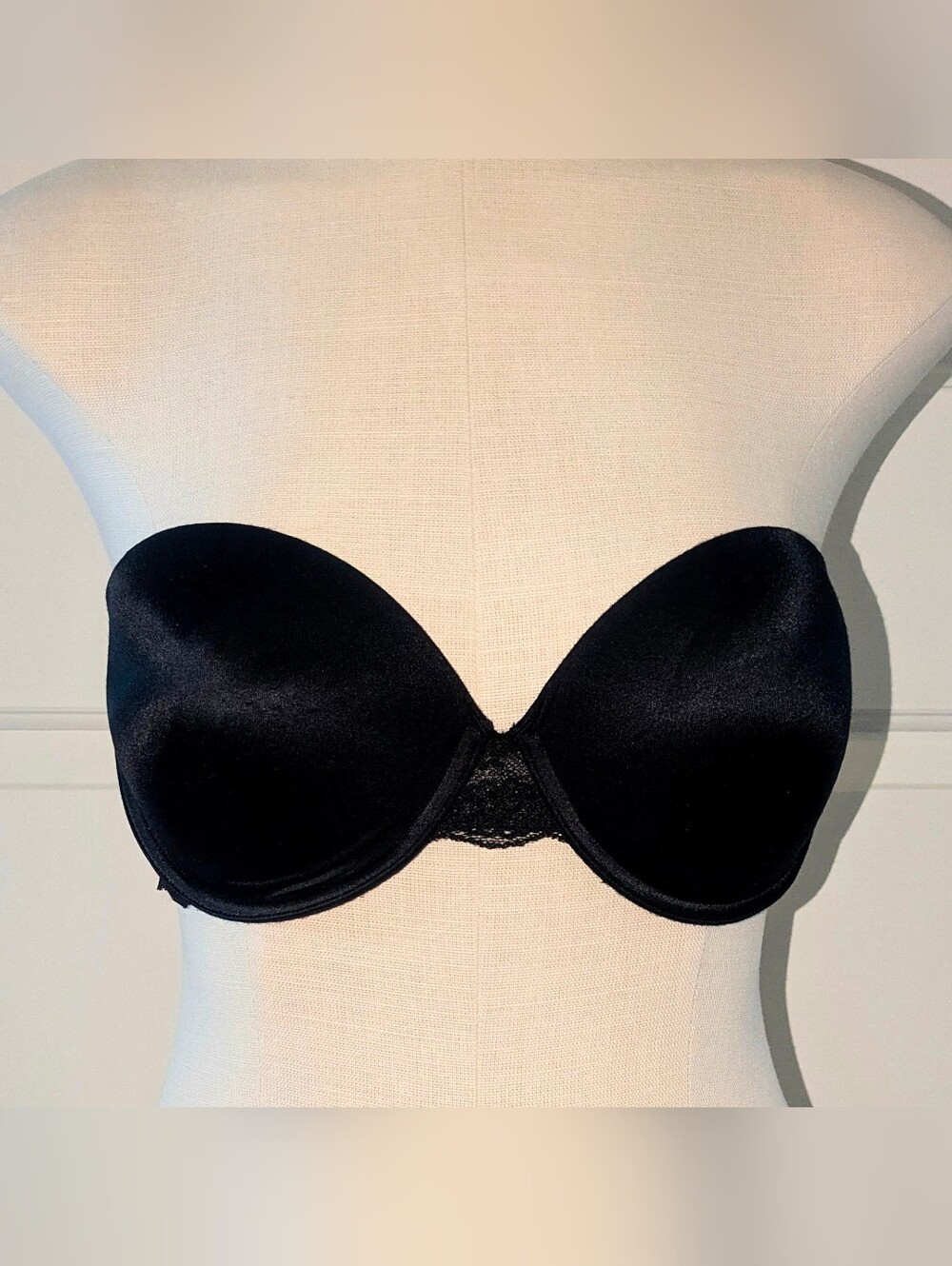 PINK Victoria’s Secret Black Wear Everywhere Strapless Bra 36C